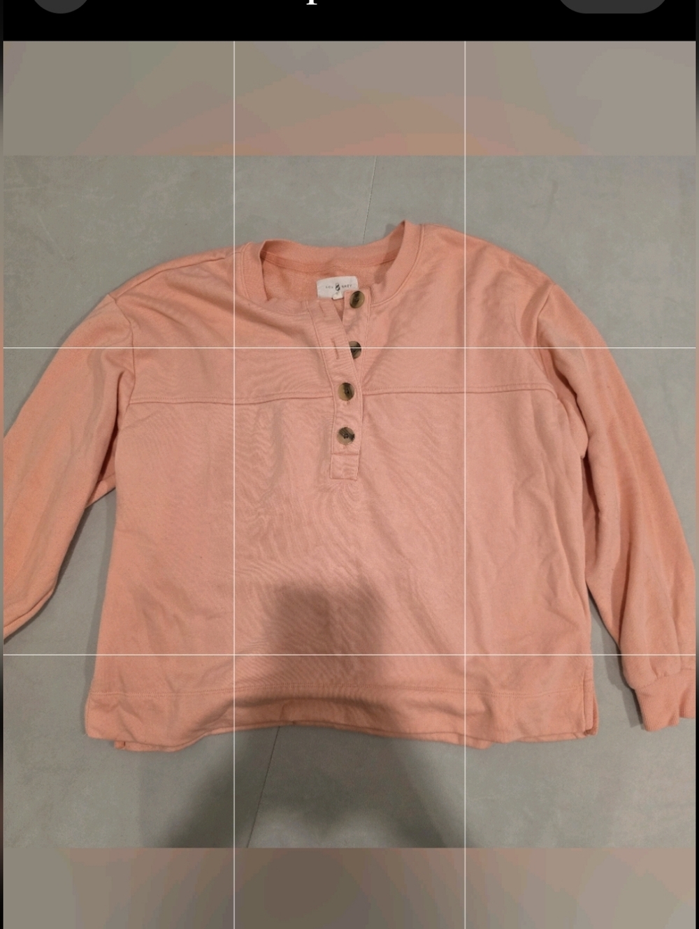 Loft Lou & Grey Cozy Cotton Terry Henley Sweatshirt